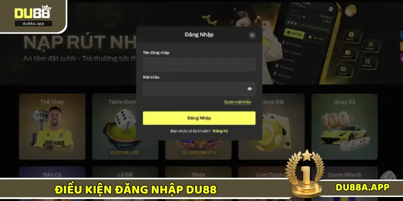 Đăng Nhập DU88 Trong 3 Phút Để Giải Trí Hấp Dẫn 2025 1 Đáp ứng đầy đủ điều kiện đăng nhập DU88 quan trọng nhất