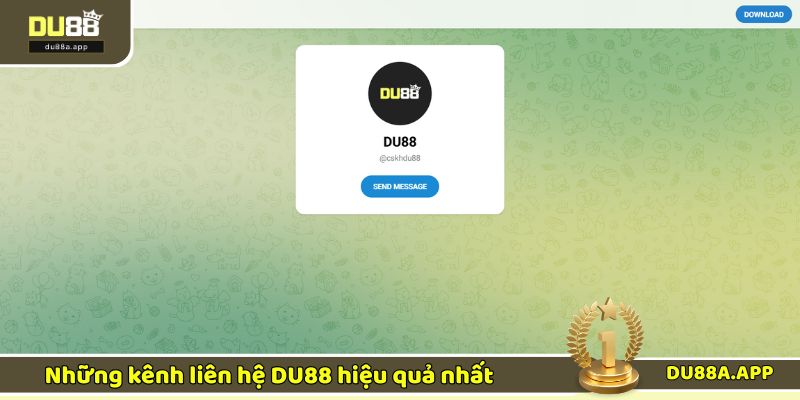 Liên Hệ DU88 2 Người chơi có thể liên hệ kênh telegram của DU88 để nhận hỗ trợ